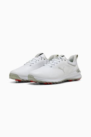 IGNITE Innovate Leather Golf Shoes Men, PUMA White-Ash Gray, extralarge-GBR