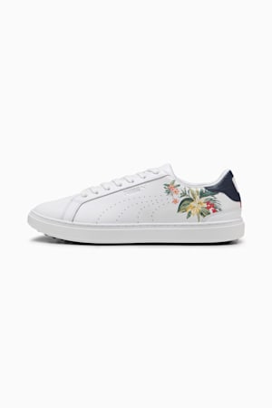 PUMA x PALM TREE CREW Classic G Golf Shoes Men, PUMA White-Deep Navy-Red Fire, extralarge-GBR