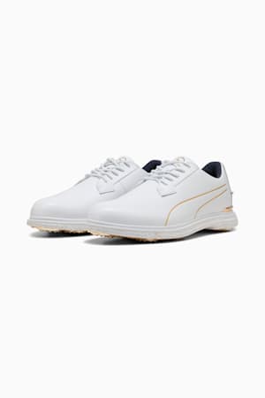 PUMA Royale Players Golf Shoes Men, PUMA White-Deep Navy-Old Gold, extralarge-GBR