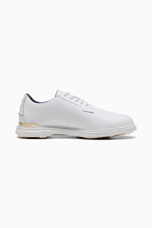 PUMA Royale Players Golf Shoes Men, PUMA White-Deep Navy-Old Gold, extralarge-GBR