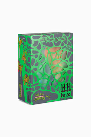 PUMA HOOPS x TMNT MB.04 LM Basketball Shoes Unisex, Fluro Green Pes-PUMA Green-Bright Aqua-Orange Glow, extralarge-GBR