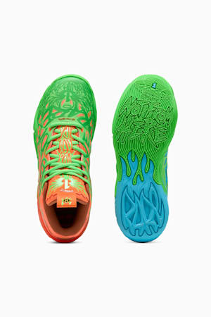 PUMA HOOPS x TMNT MB.04 LM Basketball Shoes Unisex, Fluro Green Pes-PUMA Green-Bright Aqua-Orange Glow, extralarge-GBR