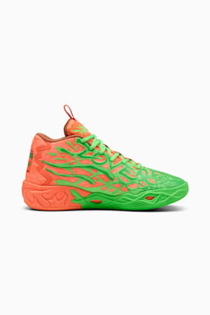 PUMA HOOPS x TMNT MB.04 LM Basketball Shoes Unisex, Fluro Green Pes-PUMA Green-Bright Aqua-Orange Glow, extralarge-GBR