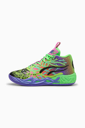 MB.04 Be You Basketball Shoes Unisex, PUMA Black-Electric Peppermint-Fluro Green Pes, extralarge-GBR