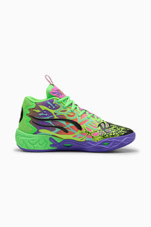 MB.04 Be You Basketball Shoes Unisex, PUMA Black-Electric Peppermint-Fluro Green Pes, extralarge-GBR