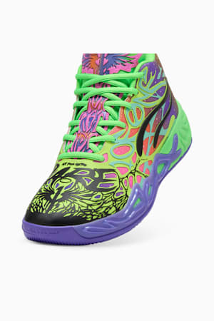 MB.04 Be You Basketball Shoes Unisex, PUMA Black-Electric Peppermint-Fluro Green Pes, extralarge-GBR