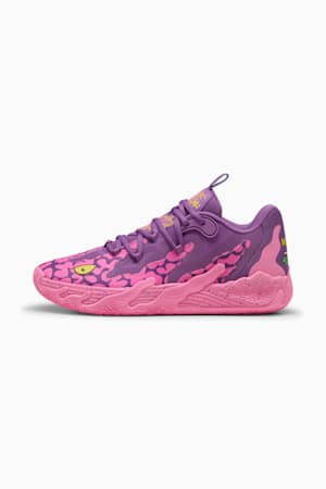 PUMA HOOPS x TMNT MB.03 Lo Krang Basketball Shoes Unisex, Ultra Violet-Fast Pink-Speed Yellow, extralarge-GBR