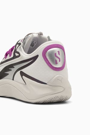 Scoot Zeros II Sterling Basketball Shoes Unisex, Feather Gray-Wild Berry, extralarge-GBR