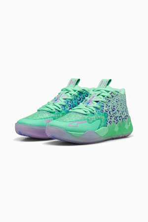 MB.01 Alien Safari Basketball Shoes Unisex, Green Glimmer-Pure Magenta-Hyperlink Blue, extralarge-GBR