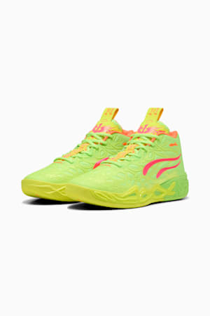 MB.04 Gem Basketball Boots Unisex, Yellow Alert-Green Glare-Pink Alert, extralarge-GBR