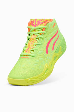 MB.04 Gem Basketball Boots Unisex, Yellow Alert-Green Glare-Pink Alert, extralarge-GBR