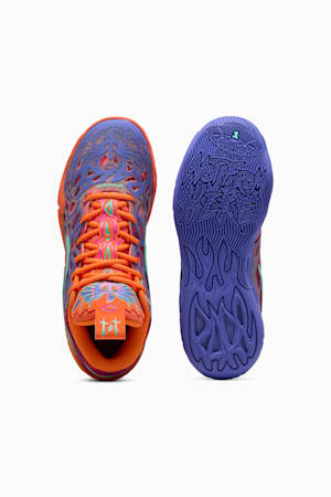 MB.04 Creativity Basketball Shoes Unisex, Dark Amethyst-Orange Glow-Poison Pink-Electric Peppermint, extralarge-GBR