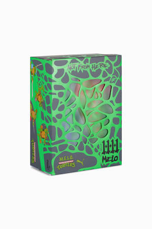 PUMA HOOPS x TMNT MB.04 RD Basketball Shoes Unisex, Fluro Green Pes-PUMA Red-Dark Amethyst, extralarge-GBR