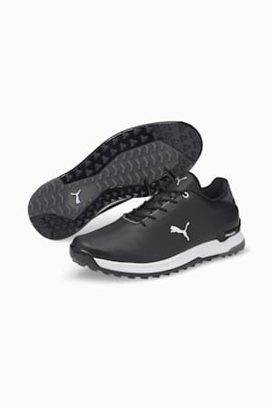 PROADAPT ALPHACAT Leather Men's Golf Shoes, Puma Black-Puma Silver, extralarge-GBR