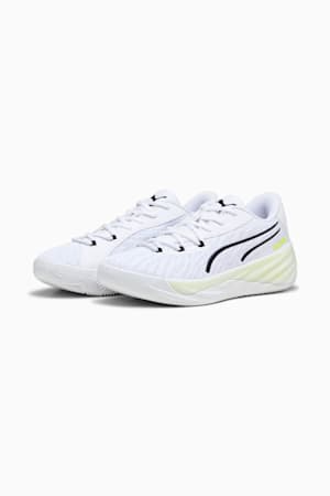 All-Pro NITRO Basketball Shoes, PUMA White-Lime Squeeze, extralarge-GBR