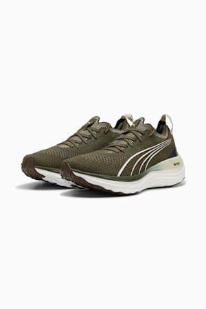 ForeverRun NITRO Knit Men's Running Shoes, Dark Olive-PUMA White, extralarge-GBR