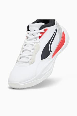 Playmaker Pro Plus Basketball Shoes, PUMA White-For All Time Red, extralarge-GBR