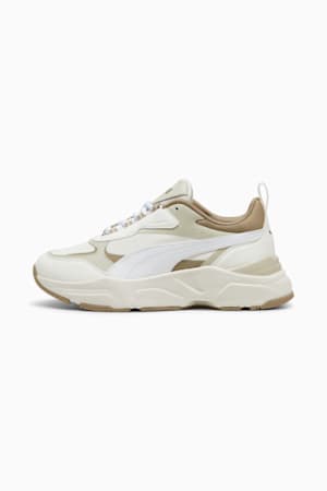 Cassia Women's Trainers, Warm White-PUMA White-Desert Dust-Oak Branch-PUMA Gold, extralarge-GBR