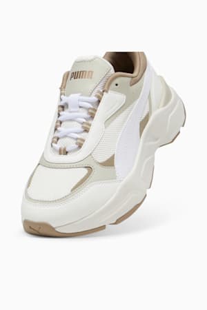 Cassia Women's Trainers, Warm White-PUMA White-Desert Dust-Oak Branch-PUMA Gold, extralarge-GBR