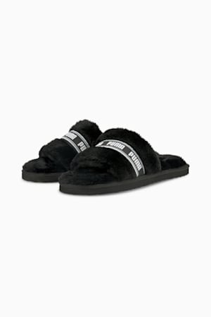 Fluff Youth Slippers, Puma Black-Puma White, extralarge-GBR