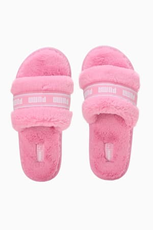 Fluff Youth Slippers, Lilac Chiffon-PUMA White, extralarge-GBR