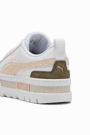 Mayze Mix Women's Sneakers, PUMA White-Alpine Snow-Loden Green, extralarge-GBR