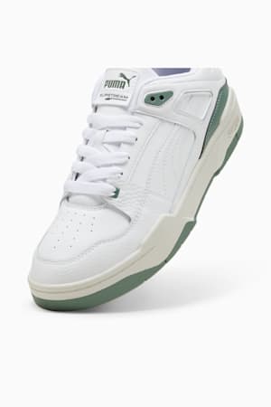 Slipstream Leather Sneakers, PUMA White-Eucalyptus, extralarge-GBR