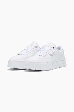 Mayze Stack Soft Sneakers Women, PUMA White-Rosebay, extralarge-GBR