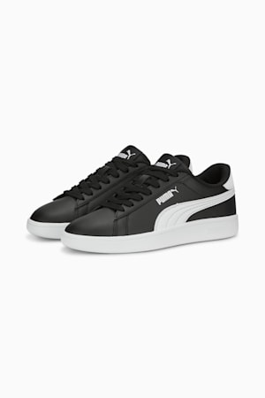 Smash 3.0 Leather Sneakers Youth, PUMA Black-PUMA White, extralarge-GBR