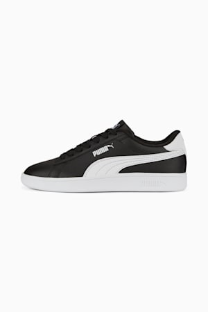 Smash 3.0 Leather Sneakers Youth, PUMA Black-PUMA White, extralarge-GBR