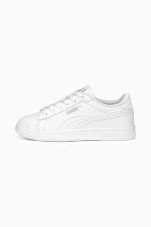 Smash 3.0 L Shoes Kids, PUMA White-Cool Light Gray, extralarge-GBR