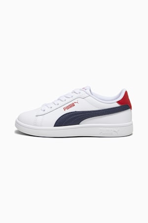 Smash 3.0 L Shoes Kids, PUMA White-PUMA Navy-For All Time Red, extralarge-GBR