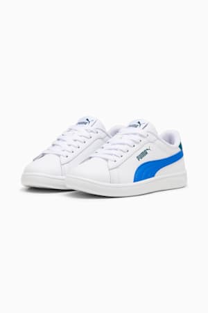 Smash 3.0 L Shoes Kids, PUMA White-Hyperlink Blue-Cold Green, extralarge-GBR