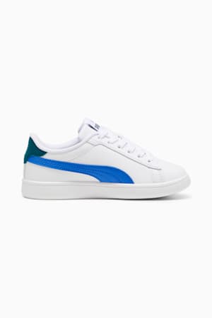 Smash 3.0 L Shoes Kids, PUMA White-Hyperlink Blue-Cold Green, extralarge-GBR