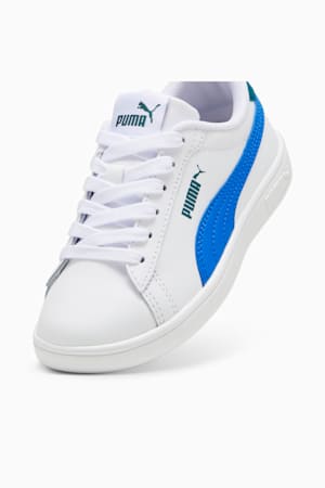Smash 3.0 L Shoes Kids, PUMA White-Hyperlink Blue-Cold Green, extralarge-GBR