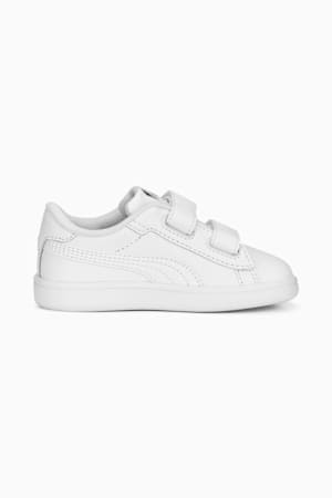 Smash 3.0 Leather V Sneakers Baby, PUMA White-Cool Light Gray, extralarge-GBR