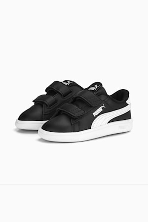 Smash 3.0 Leather V Sneakers Baby, PUMA Black-PUMA White, extralarge-GBR