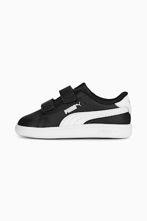 Smash 3.0 Leather V Sneakers Baby, PUMA Black-PUMA White, extralarge-GBR