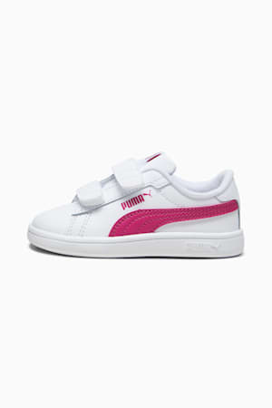 Smash 3.0 Leather V Sneakers Baby, PUMA White-Pinktastic, extralarge-GBR