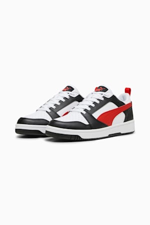 Rebound V6 Low Sneakers, PUMA White-For All Time Red-PUMA Black, extralarge-GBR