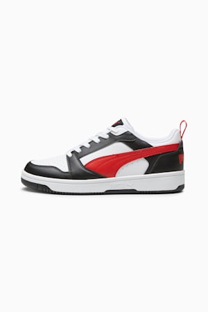 Rebound V6 Low Sneakers, PUMA White-For All Time Red-PUMA Black, extralarge-GBR