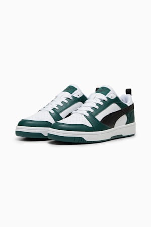 Rebound V6 Low Sneakers, PUMA White-PUMA Black-Dark Myrtle, extralarge-GBR