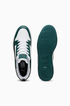 Rebound V6 Low Sneakers, PUMA White-PUMA Black-Dark Myrtle, extralarge-GBR