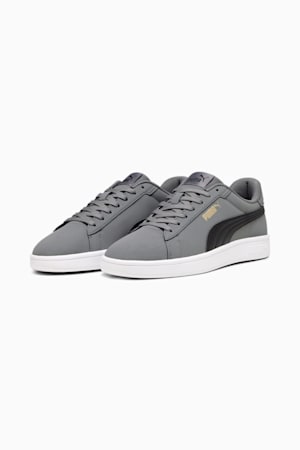 PUMA Smash 3.0 Buck Sneakers, Cool Dark Gray-PUMA Black-PUMA Gold-PUMA White, extralarge-GBR