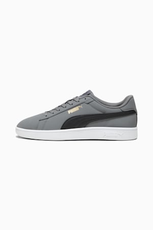 PUMA Smash 3.0 Buck Sneakers, Cool Dark Gray-PUMA Black-PUMA Gold-PUMA White, extralarge-GBR