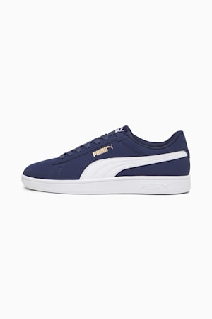 PUMA Smash 3.0 Buck Sneakers, PUMA Navy-PUMA White-PUMA Gold, extralarge-GBR