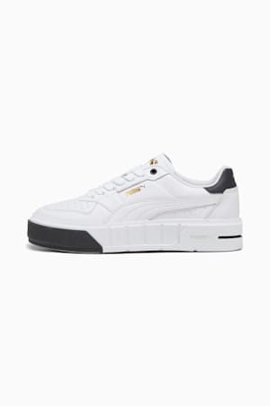 PUMA Cali Court Leather Women's Sneakers, PUMA White-PUMA Black, extralarge-GBR