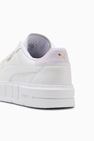 PUMA Cali Court Leather Women's Sneakers, PUMA White-Lilac Frost, extralarge-GBR