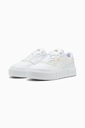 PUMA Cali Court Leather Women's Sneakers, PUMA White-Lilac Frost, extralarge-GBR