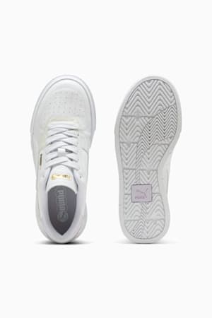 PUMA Cali Court Leather Women's Sneakers, PUMA White-Lilac Frost, extralarge-GBR